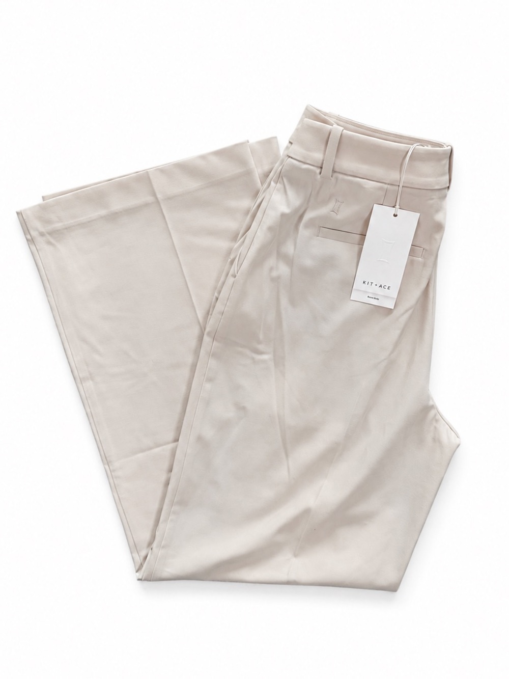 NWT Kit and Ace On Time Pleated Trousers Cloud Relaxed Fit Size 4